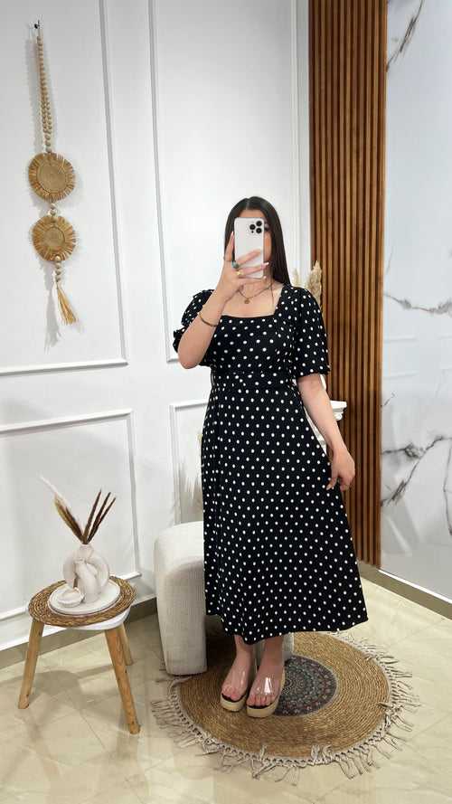 Robe Polka dots avec ceinture